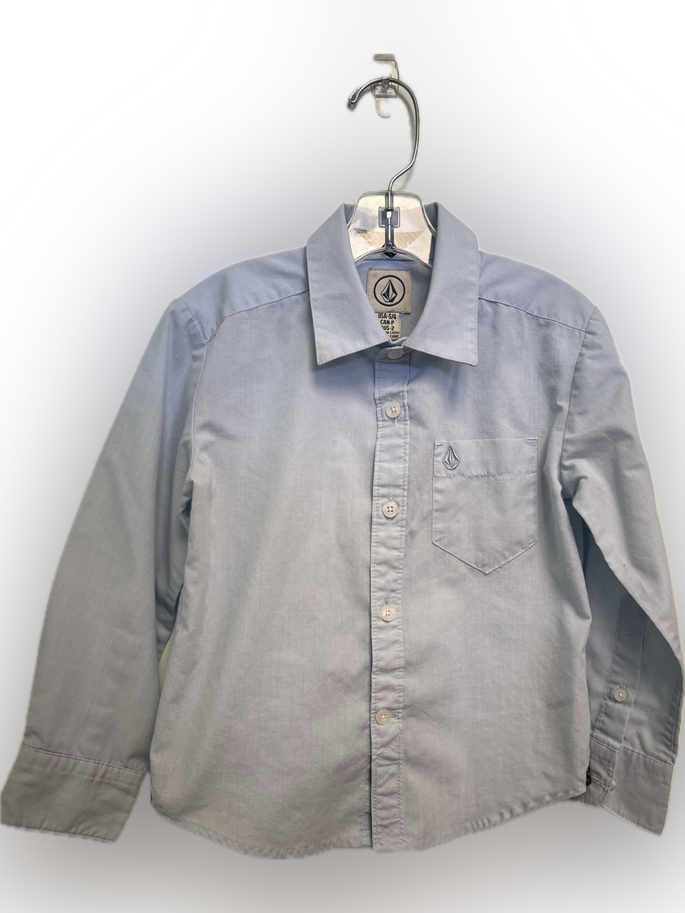 Volcom Pale Blue Long-Sleeve Button-Down Shirt
